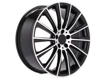 Jantes Look Mercedes Turbine 20x8.5 5X112 ET 38 66.6 (Preto Polido) 