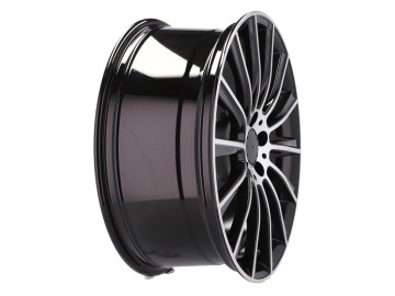 Jantes Look Mercedes Turbine 20x8.5 5X112 ET 40 66.6 (Preto Polido) 