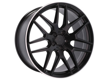 Jantes Look Mercedes E63s 20x8.5 5X112 ET 53 66.6 (Preto + Aba Polida) 