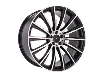 Jantes Look Mercedes GLC Turbine 22x10 5X112 ET 40 66.6 (Preto Polido) 