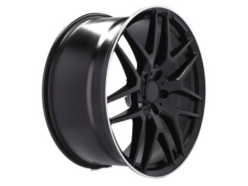 Jantes Look Mercedes E63s 22x10 5X112 ET 46 66.6 (Preto Metade Matte + Aba Polida) 