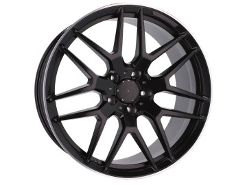 Jantes Look Mercedes E63s 22x10 5X112 ET 46 66.6 (Preto Metade Matte + Aba Polida) 