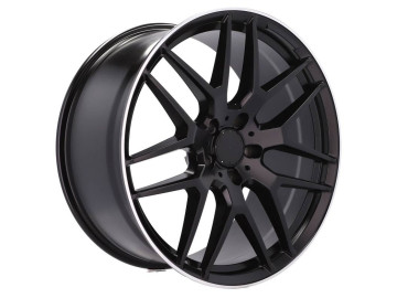 Jantes Look Mercedes E63s 22x10 5X112 ET 46 66.6 (Preto Metade Matte + Aba Polida) 