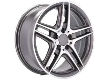 Jantes Look Mercedes AMG 17x7.5 5X112 ET 45 66.6 (Cinza Polida)