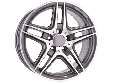 Jantes Look Mercedes AMG 17x7.5 5X112 ET 45 66.6 (Cinza Polida)