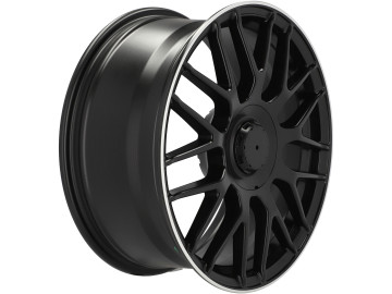 Jantes Look Mercedes AMG C63S 17x7.5 5X112 ET 35 66.5 (Preto + Aba Polida)