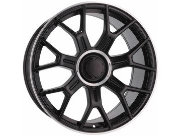 Jantes Look Mercedes AMG GLC 18x8 5X112 ET 32.5 66.6 (Preto Metade Matte + Aba Polida)