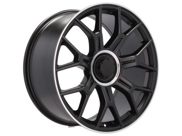 Jantes Look Mercedes AMG GLC 21x8.5 5X112 ET 40 66.6 (Preto Metade Matte + Aba Polido)