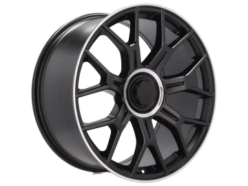 Jantes Look Mercedes AMG GLC 21x8.5 5X112 ET 40 66.6 (Preto Metade Matte + Aba Polido)