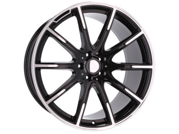 Jantes Look Mercedes Brabus 19x9.5 5X112 ET 43 66.6 (Preto Polido)