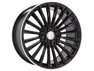 Jantes Look Mercedes C-Class 206 21x10 5X112 ET 64 66.6 (Preto + Aba Polida)