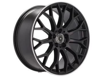 Jantes Look Mercedes C W203 18x8 5X112 ET 43 66.6 (Preto Metade Matte + Aba Polida)