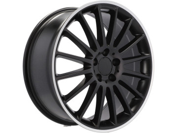 Jantes Look Mercedes C63 AMG 17x7.5 5X112 ET 40 66.6 (Preto Metade Matte + Aba Polida)
