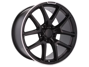 Jantes Look Mercedes C63 W204 20x10 5X130 ET 35 84.1 (Preto + Aba Polida)