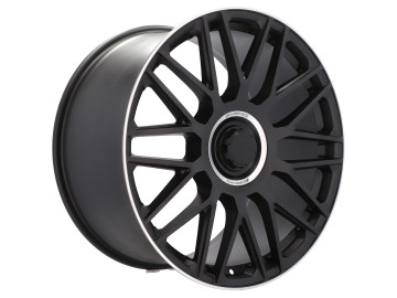 Jantes Look Mercedes C63s 22x9.5 5X112 ET 45 66.6 (Preto Metade Matte + Aba Polida)