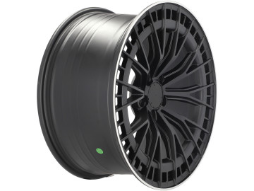 Jantes Look Mercedes Classe S 223 19x9.5 5X112 ET 45 66.6 (Preto Metade Matte + Aba Polida)