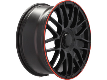 Jantes Look Mercedes E63s 18x8.5 5X112 ET 35 66.6 (Preto Matte + Linha Vermelha)