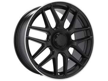 Jantes Look Mercedes E63s 18x8.5 5X112 ET 36 66.6 (Preto Metade Matte + Aba Polida)