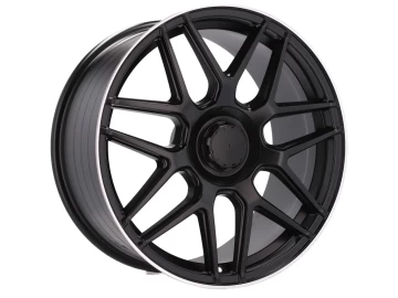Jantes Look Mercedes E63s 20x8.5 5X112 ET 36 66.6 (Preto Metade Matte + Aba Polida)