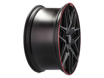 Jantes Look Mercedes E63s 20x8.5 5X112 ET 38 66.6 (Preto Metade Matte + Aba Vermelha)