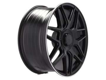 Jantes Look Mercedes E63s 20x8.5 5X112 ET 40 66.6 (Preto Metade Matte + Aba Polida)