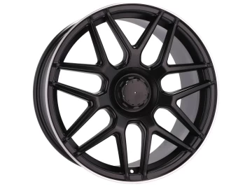 Jantes Look Mercedes E63s 20x8.5 5X112 ET 40 66.6 (Preto Metade Matte + Aba Polida)