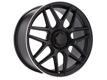 Jantes Look Mercedes E63s 22x10 5X112 ET 56 66.6 (Preto Metade Matte + Aba Polido)