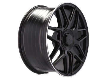 Jantes Look Mercedes E63s 22x10 5X112 ET 56 66.6 (Preto Metade Matte + Aba Polido)
