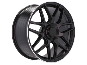 Jantes Look Mercedes E63s 22x10 5X112 ET 56 66.6 (Preto Metade Matte + Aba Polido)
