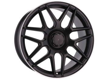 Jantes Look Mercedes E63s 22x11 5X112 ET 50 66.6 (Preto Metade Matte + Aba Polida)