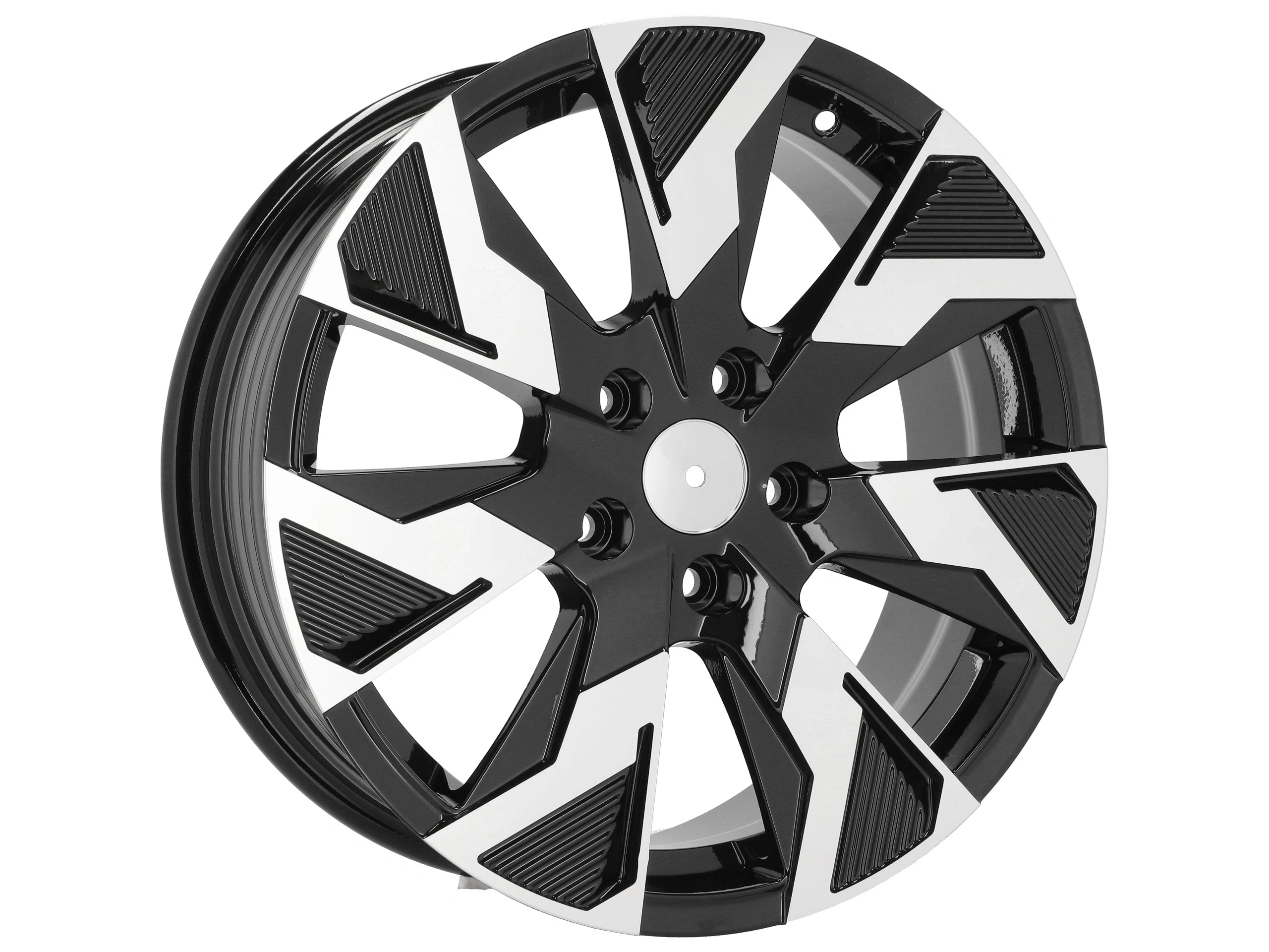 Jantes Look Mercedes EQT 17x7 5X114.3 ET 45 66.1 (Preto Polido Metade Matte)