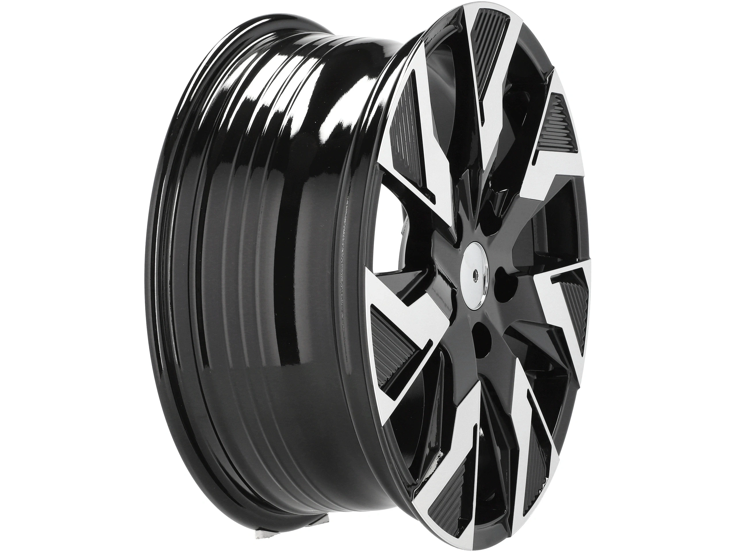 Jantes Look Mercedes EQT 17x7 5X114.3 ET 45 66.1 (Preto Polido Metade Matte)