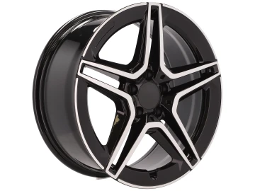 Jantes Look Mercedes GLC 43 AMG 17x7.5 5X112 ET 40 66.6 (Preto Polido)