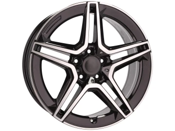 Jantes Look Mercedes GLC 43 AMG 17x7.5 5X112 ET 42 66.6 (Preto Polido)