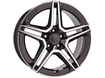 Jantes Look Mercedes GLC 43 AMG 18x8 5X112 ET 40 66.6 (Preto Polido)