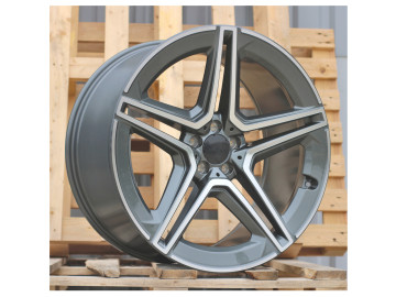 Jantes Look Mercedes GLC 43 AMG 22x9.5 5X112 ET 45 66.5 (Cinza Polido)