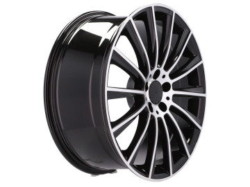 Jantes Look Mercedes GLC Turbine 19x8.5 5X112 ET 43 66.6 Preto Polido