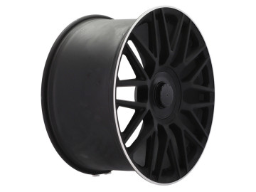 Jantes Look Mercedes GLS63 AMG 19x8 5X112 ET 43 66.6 (Preto Metade Matte + Aba Polida)