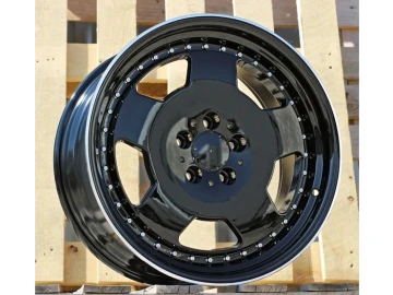 Jantes Look Mercedes Monoblock 18x8 5X112 ET 35 66.6 (Preto + Aba Polida)