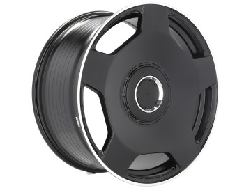 Jantes Look Mercedes Monoblock 20x8.5 5X112 ET 35 66.6 (Preto Metade Matte + Aba Polido)