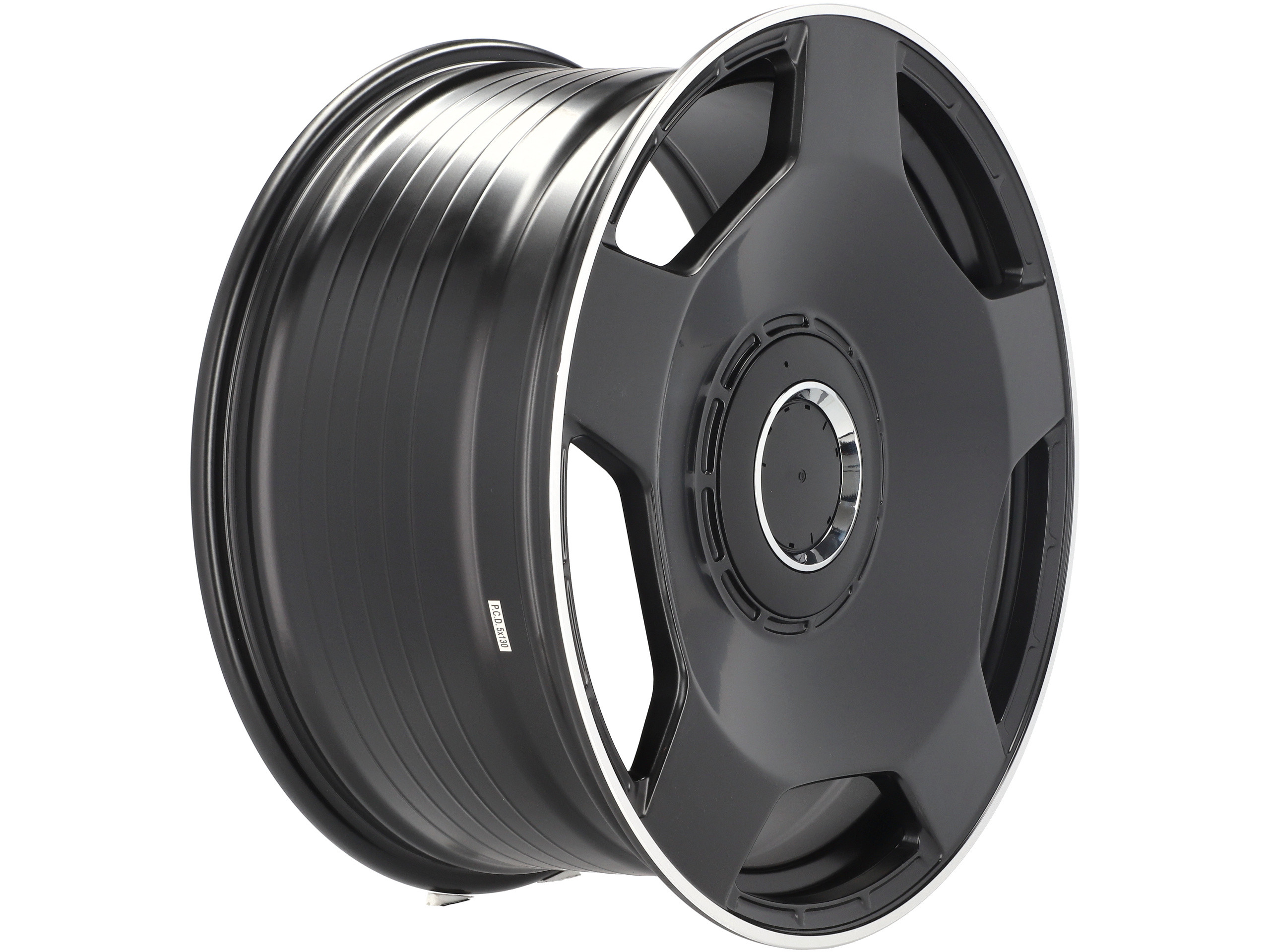 Jantes Look Mercedes Monoblock 20x8.5 5X112 ET 35 66.6 (Preto Metade Matte + Aba Polido)
