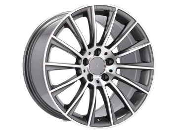 Jantes Look Mercedes Turbine 17x8 5X112 ET 43 66.6 (Cinza Polida)