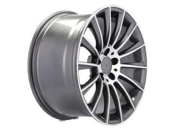 Jantes Look Mercedes Turbine 17x8 5X112 ET 43 66.6 (Cinza Polida)