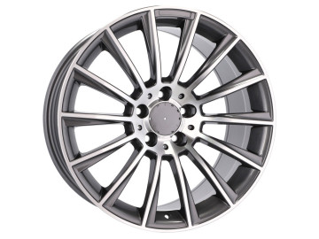 Jantes Look Mercedes Turbine 17x8 5X112 ET 43 66.6 (Cinza Polida)