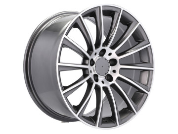 Jantes Look Mercedes Turbine 17x8 5X112 ET 43 66.6 (Cinza Polida)