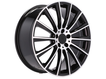 Jantes Look Mercedes Turbine 18x8 5X112 ET 35 66.6 (Preto Polido)