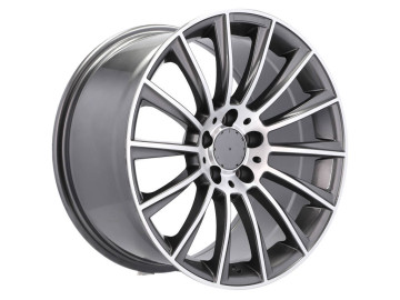 Jantes Look Mercedes Turbine 18x9 5X112 ET 45 66.6 (Cinza Polido)