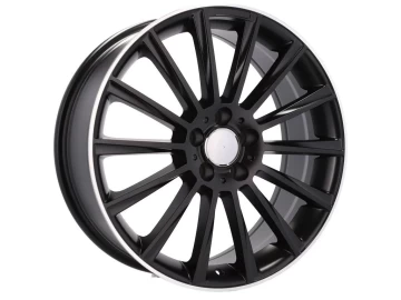 Jantes Look Mercedes Turbine 19x8 5X112 ET 43 66.6 (Preto + Aba Polida)