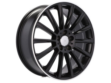 Jantes Look Mercedes Turbine 19x8 5X112 ET 43 66.6 (Preto + Aba Polida)