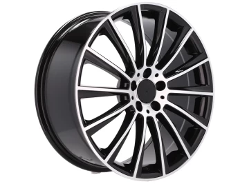 Jantes Look Mercedes Turbine 20x9.5 5X112 ET 22 66.6 (Preto Polido)